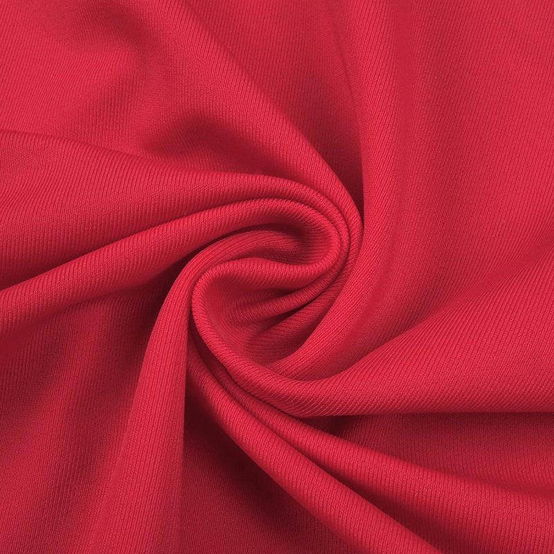 Red Cutout V-Neck Bodycon Dress H6045