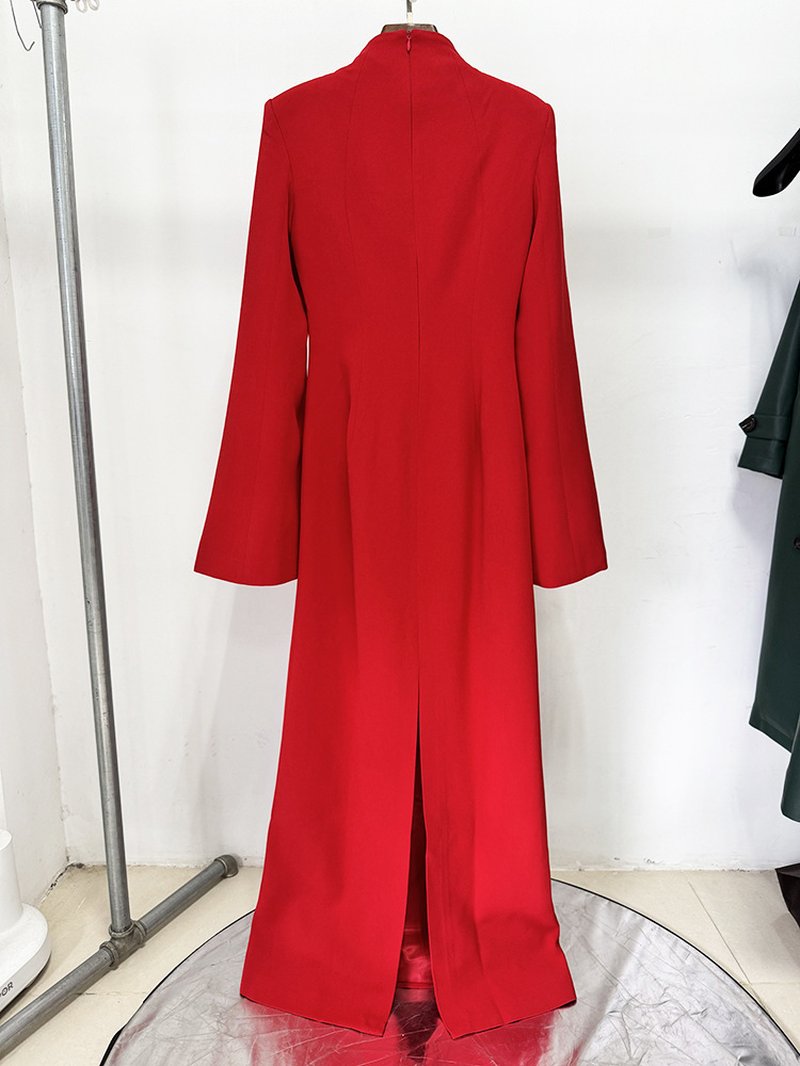 Red Embellished Floral Maxi Dress H7054