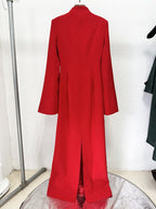 Red Embellished Floral Maxi Dress H7054