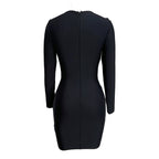 Red Embellished Long Sleeve Bodycon Dress H6266
