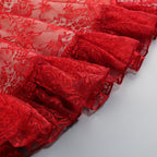 Red Lace Halter Midi Dress H6766