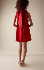 Red Rose Appliqué Sleeveless Mini Dress H6701