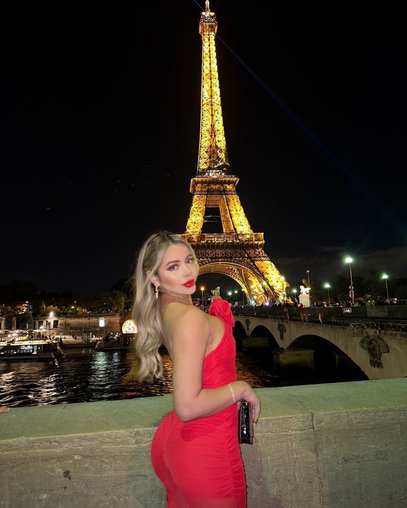 Red Rose Neck Deep V Jumpsuit H6441