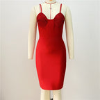 Red Sequin Bustier Mini Dress H6208