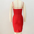 Red Sequin Bustier Mini Dress H6208