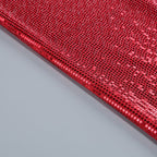Red Sequin Cutout Midi Dress H6336