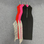 Red Slit Side Maxi Dress H3700