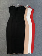 Red Strappy Embellished Midi Dress H4411