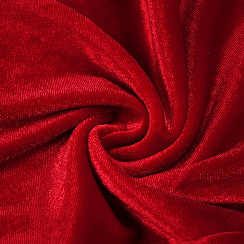 Red Velvet Deep V Cut-Out Gown H6468