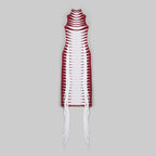 Red White Striped Fringe Maxi Dress H4940
