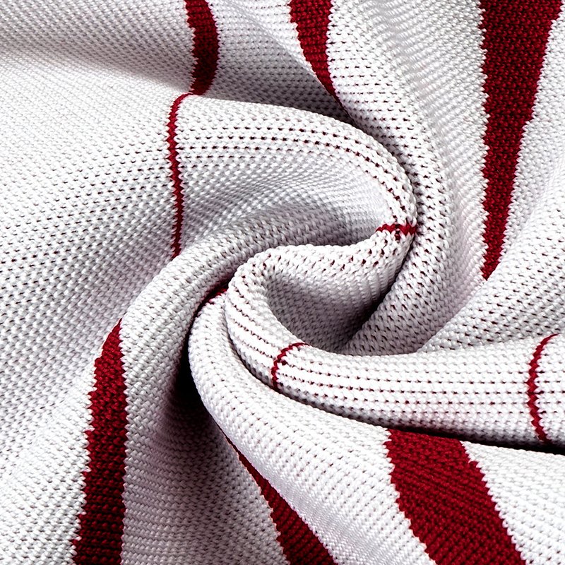 Red White Striped Fringe Maxi Dress H4940