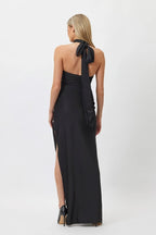 Rose Embellished Halter Maxi Dress H5818