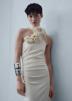 Rose Embellished Halter Maxi Dress H5818