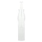 Rose Embellished Halter Maxi Dress H5818