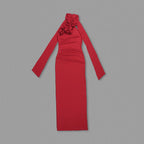 Rose Embellished Halter Maxi Dress H5818