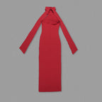 Rose Embellished Halter Maxi Dress H5818