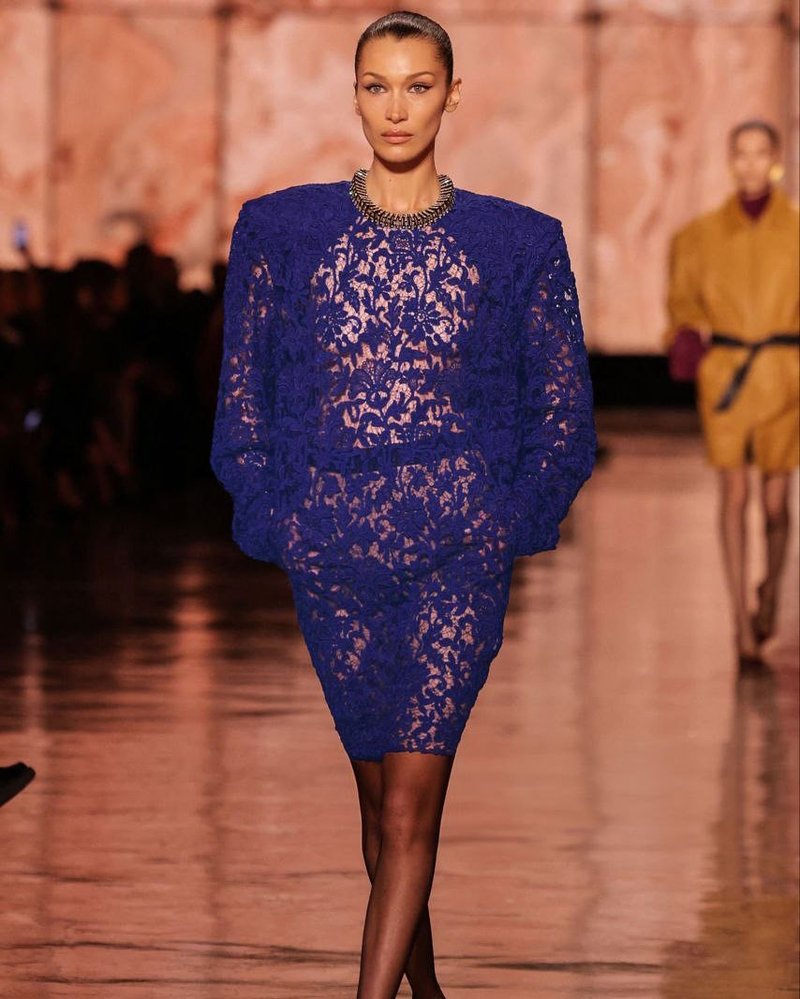 Royal Blue Lace Sheath Dress H6991