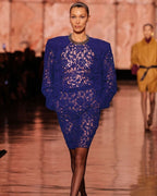 Royal Blue Lace Sheath Dress H6991