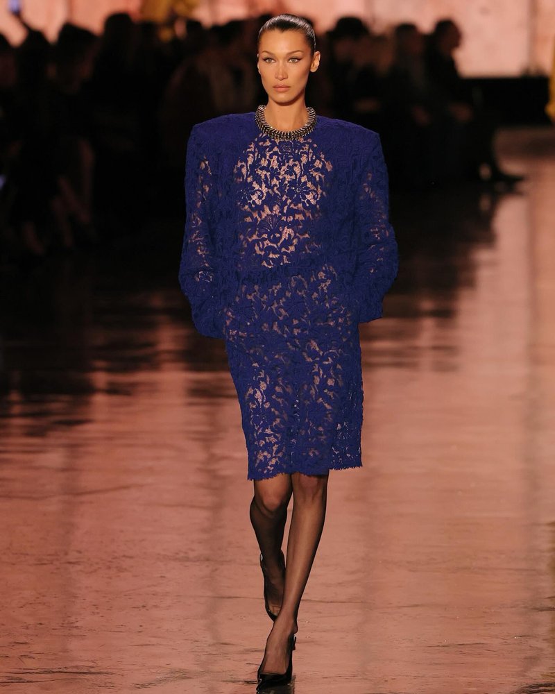 Royal Blue Lace Sheath Dress H6991
