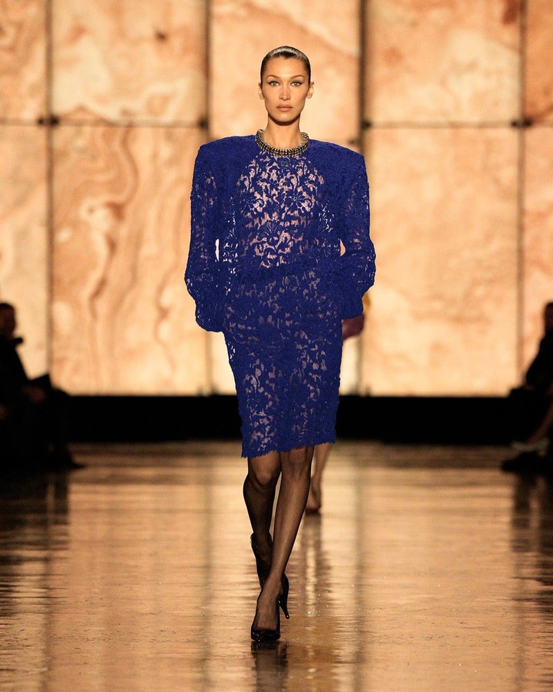 Royal Blue Lace Sheath Dress H6991