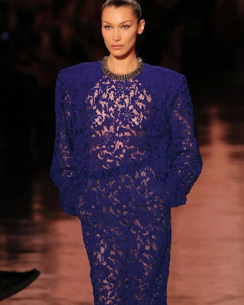 Royal Blue Lace Sheath Dress H6991