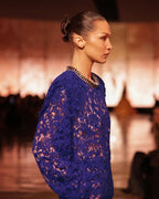 Royal Blue Lace Sheath Dress H6991