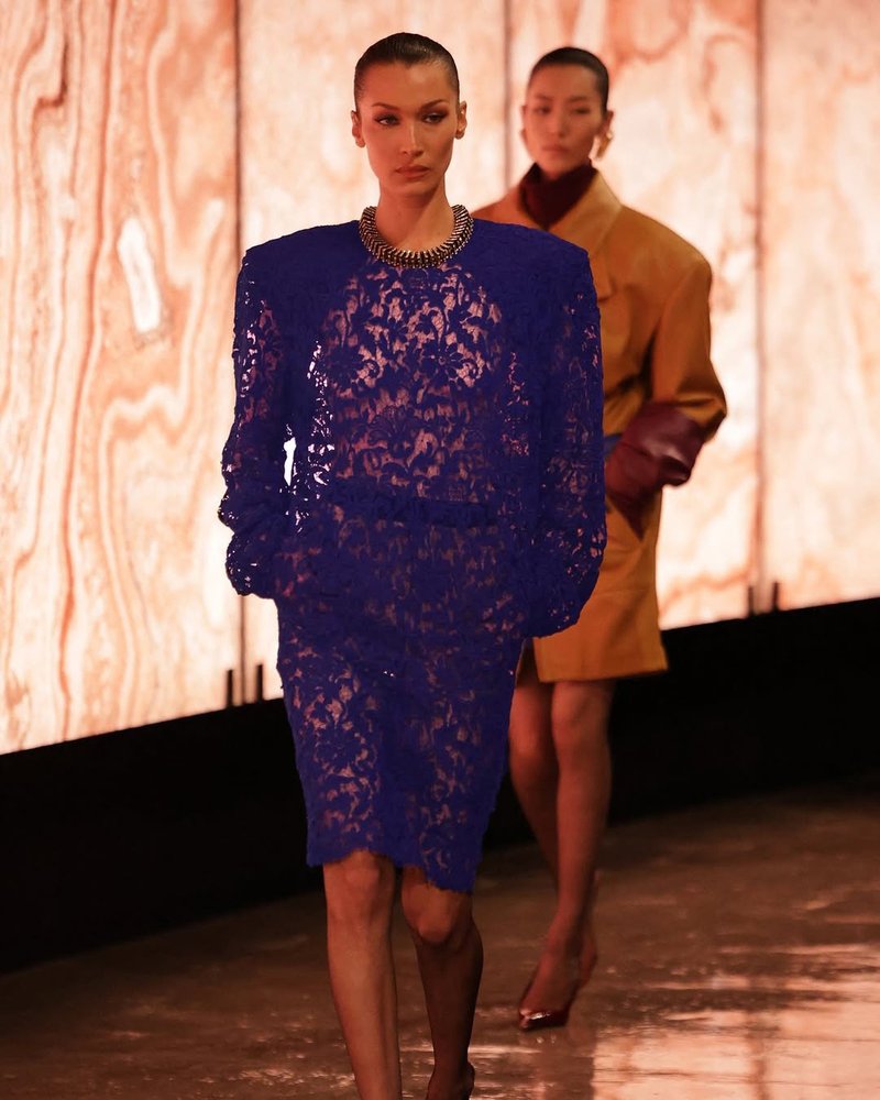 Royal Blue Lace Sheath Dress H6991