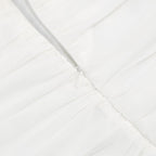 Ruched Halter White Mermaid Gown H6649