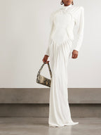 Ruched Heart Cutout Maxi Dress H7130