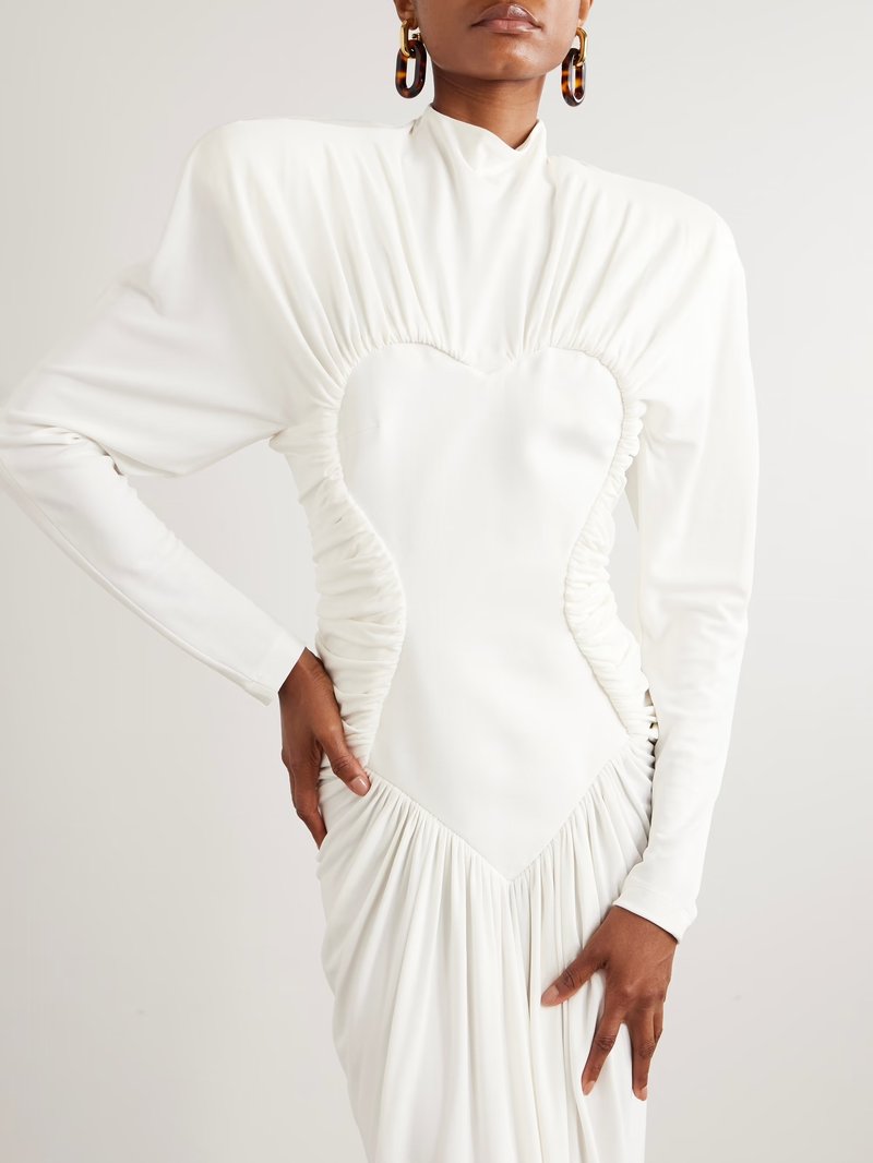 Ruched Heart Cutout Maxi Dress H7130