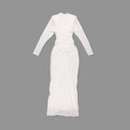 Ruched Heart Cutout Maxi Dress H7130
