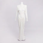 Ruched Heart Cutout Maxi Dress H7130