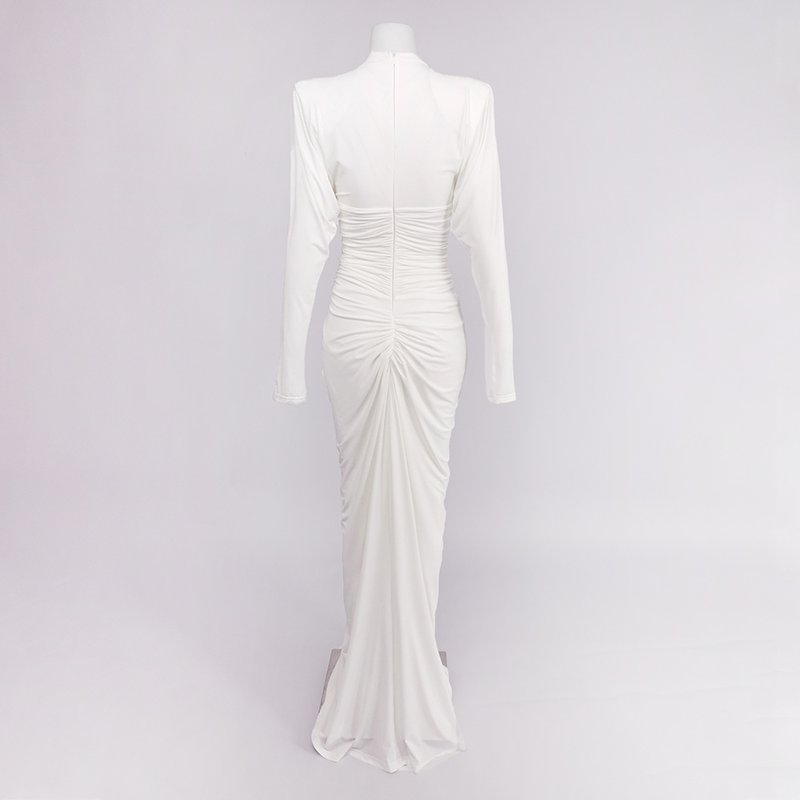 Ruched Heart Cutout Maxi Dress H7130