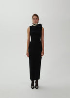 Ruched One-Shoulder White Midi Dress H6383