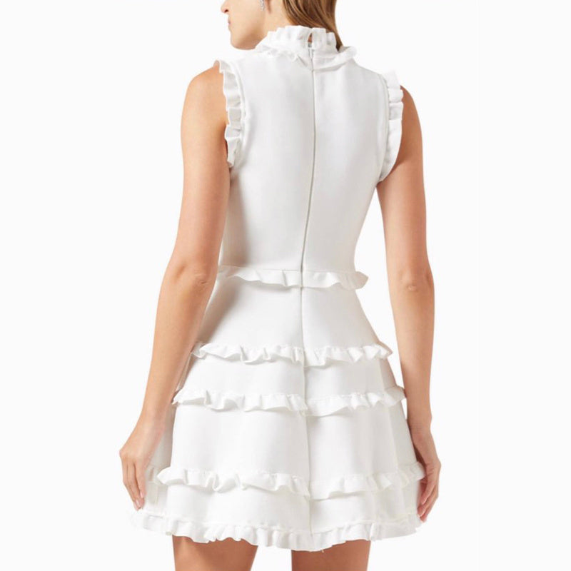 Ruffle Tiered Sleeveless Mini Dress H5822