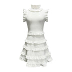 Ruffle Tiered Sleeveless Mini Dress H5822