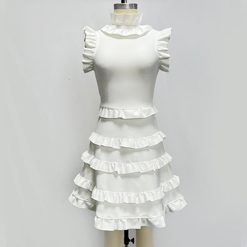 Ruffle Tiered Sleeveless Mini Dress H5822