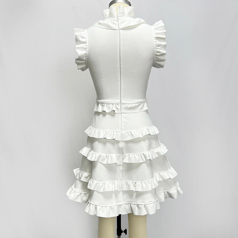 Ruffle Tiered Sleeveless Mini Dress H5822