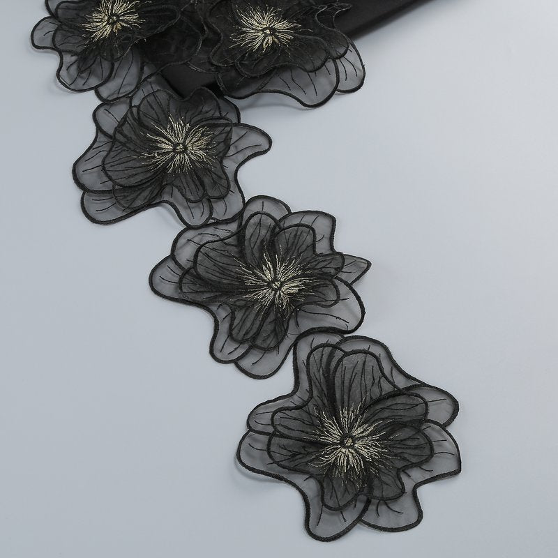 Ruffled Asymmetrical Black Mini Dress H6890
