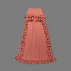 Ruffled Asymmetrical Satin Skirt H7027