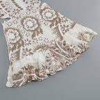 Ruffled Embroidered White Mini Dress H6254