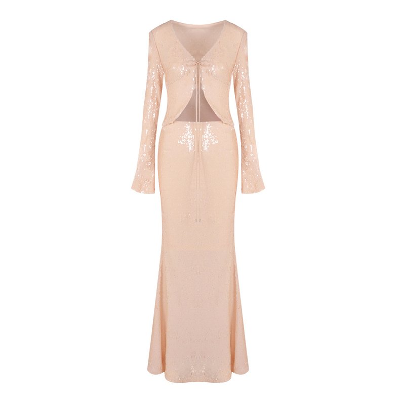 Sequin Two-Piece Mermaid Gown H6717