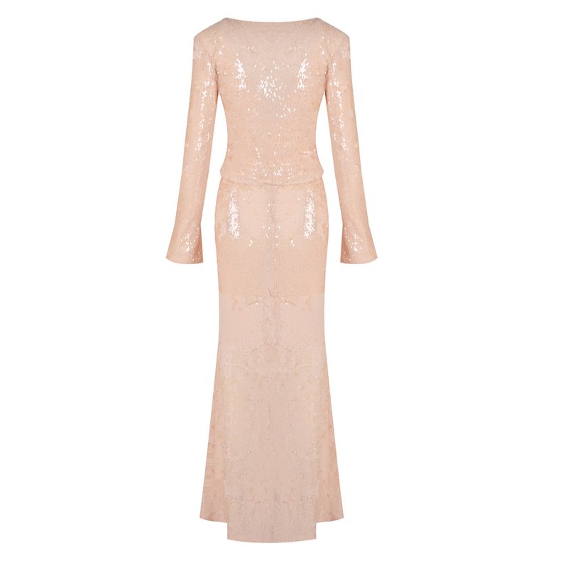 Sequin Two-Piece Mermaid Gown H6717
