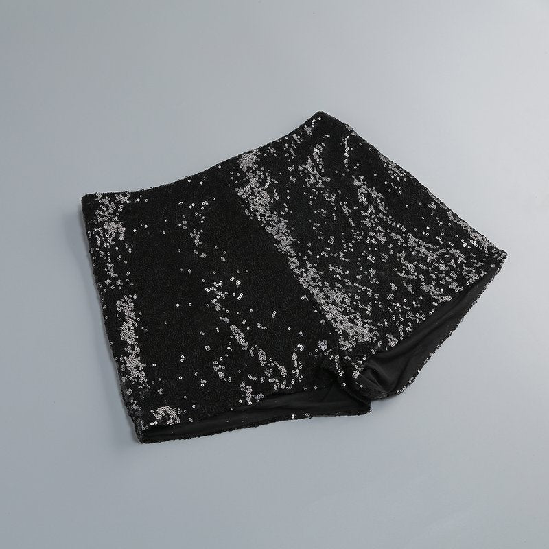 Sequined Asymmetric Split Maxi Dress H6565