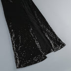 Sequined Asymmetric Split Maxi Dress H6565