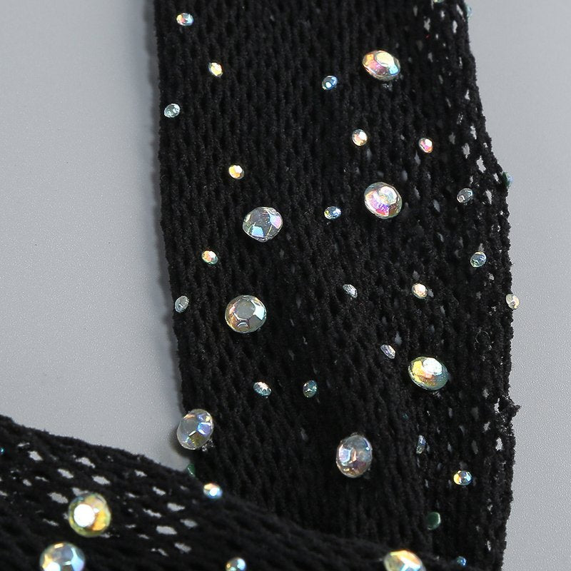 Sequined Asymmetric Split Maxi Dress H6565