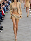 Sequined Blazer Shorts Set H6478