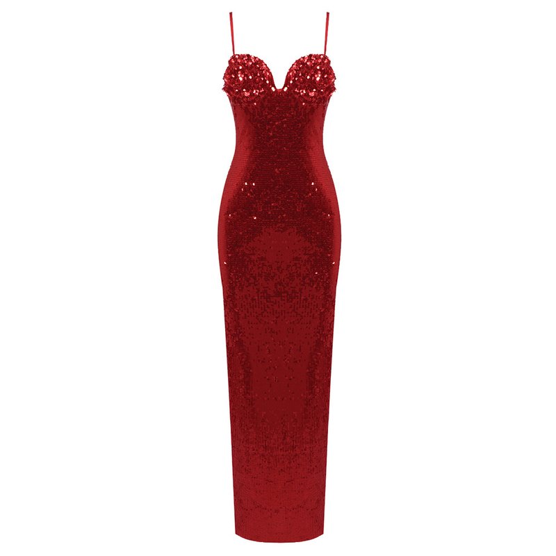 Sequined Bodice Mermaid Evening Gown H4718