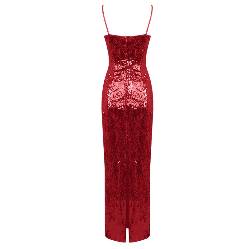 Sequined Bodice Mermaid Evening Gown H4718