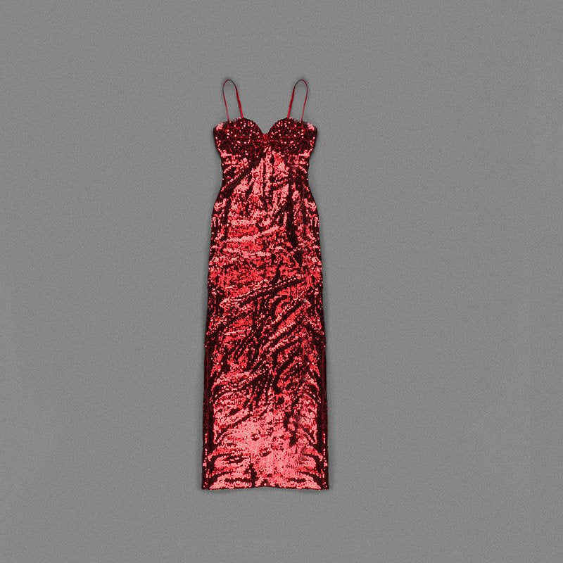Sequined Bodice Mermaid Evening Gown H4718